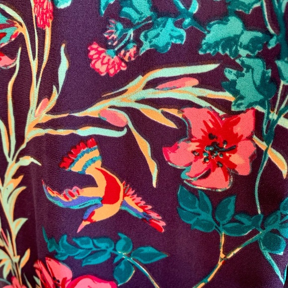 Colorful Halter shift dress Blue Floral Flowy M sleeveless pink blue Summer - Picture 5 of 10